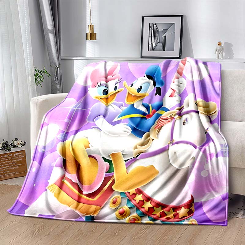 New Product! Donald Duck and Daisy Duck Custom Blanket Fluffy Kids and Adults Sofa Plush Bedspread Blanket for Sofa Bed Room