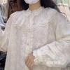 1116 Весна Новый женский топ рубашка лацкан вышивка свободный японский хлопок и лен маленький свежий сладкий рубашка мода