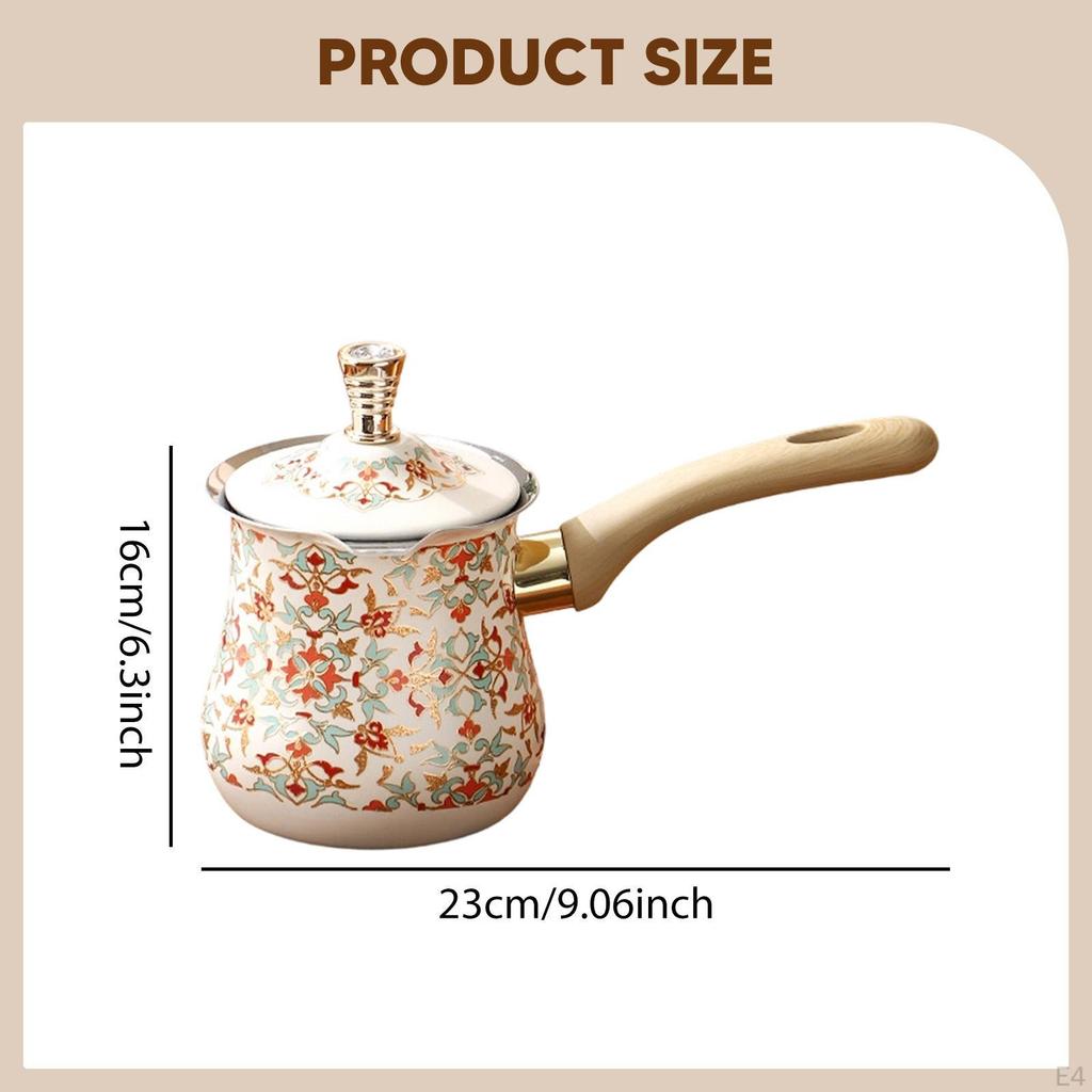 Turkish Coffee Pot Butter Warmer Easy To Clean Multipurpose Stainless Steel Maker with Long