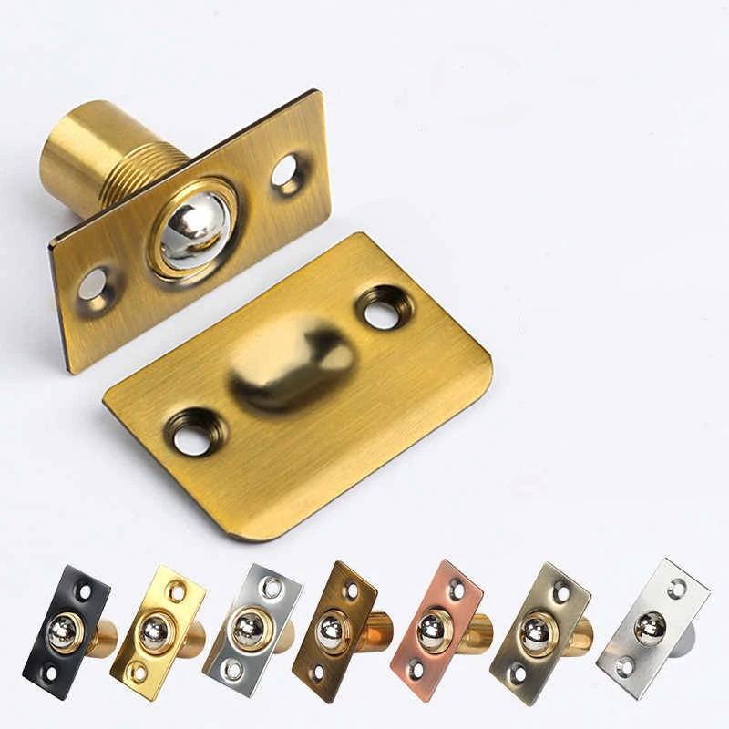 1Pcs Adjustable Door Top Bead Furniture Door Latch Spring Invisible Wooden Cabinet Door Beads Lock Closet Ball Catch Latch