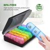 Divided Medicine Box 7-Day Pill Organizer Large Capacity Multiple Compartments BPA-Free Weekly