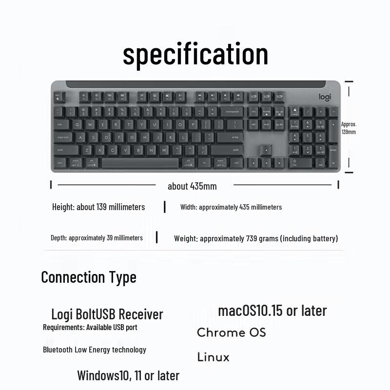 Logitech K865 Wireless Keyboard & Mouse Combo