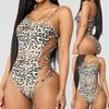 Women's Swimwear Sexy Leopard Printing Sling Bandage One-piece Swimsuit