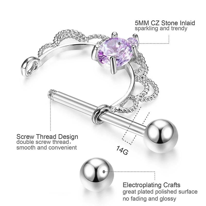 1 пара новых прозрачных циркониевых сексуальных колец для сосков в виде сердца, украшения для тела, пирсинг для сосков, кольцо со штангой, пирсинг сосков Mamilo, сексуальные женщины
