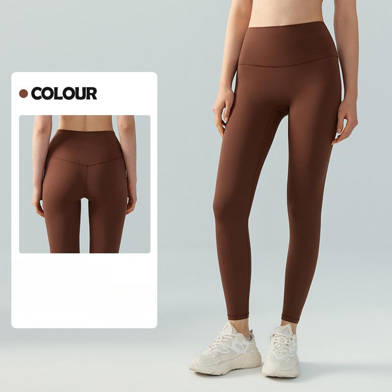 Штаны для йоги женские с высокой талией, цельные штаны для фитнеса без бокового шва, спортивные леггинсы с подъемом бедер