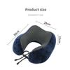 Подушка для путешествий U-образная из чистой пены с эффектом памяти, подушка для шеи в самолете, офисе, для сна, поддержки шеи и головы во время сна в полете