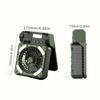 90° Folding Camping Fan with LED Light 5200mAh Portable Tent Fan Outdoor Solar Fan  Picnic Trip