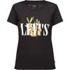 Levis Letter Logo Printed Crew Neck Short Sleeve T-Shirt Women T-Shirts Black 17369-1057