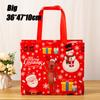 30PCS Santa Elk Snowflake Tote Bag Christmas Gift Bags Thickened Non-woven Printed Waterproof Bags Christmas Decoration Gifts