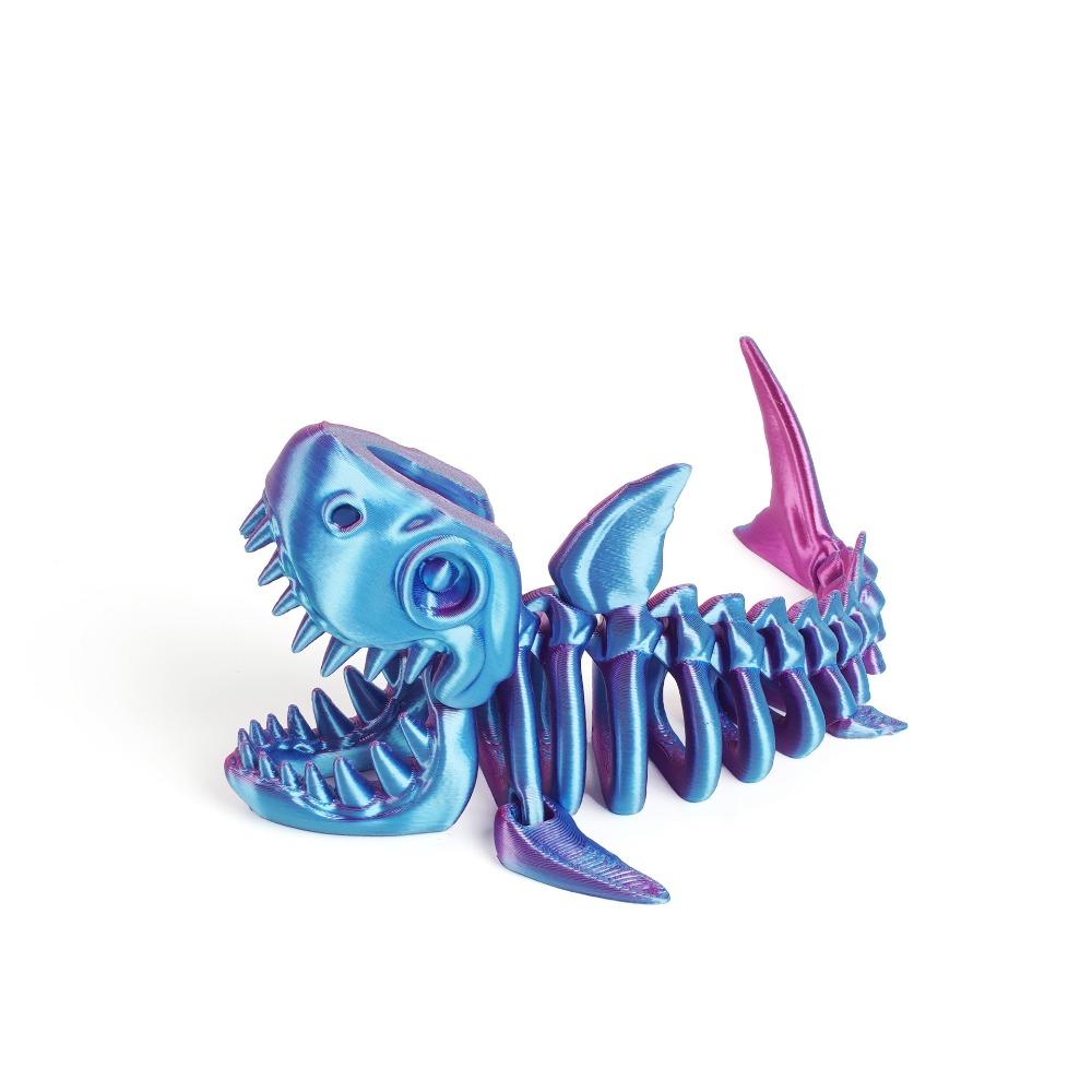 Многосуставная Подвижная 3D-печатная Модель Акулы Ручной работы Имитация Акулы Настольное Украшение