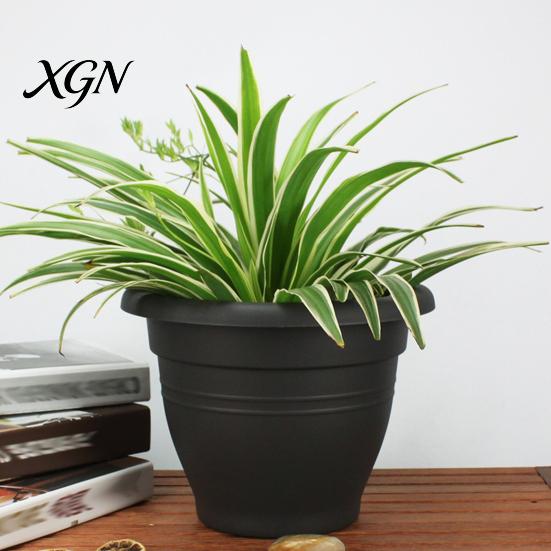Round Container Gardening Planter Flower Pot, Lightweight Plant Pot with Drainage Elegant Garden Decor Pots Holes, Modern for Indoor And Outdoor