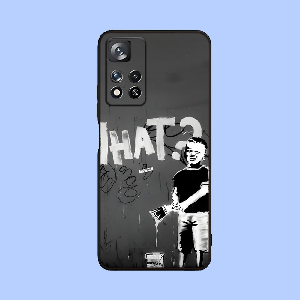 Street Art Banksy Graffiti Phone Case For Samsung Galaxy A13,A21s,A22,A31,A32,A52,A53,A71,A80,A91 Soft Black Cover