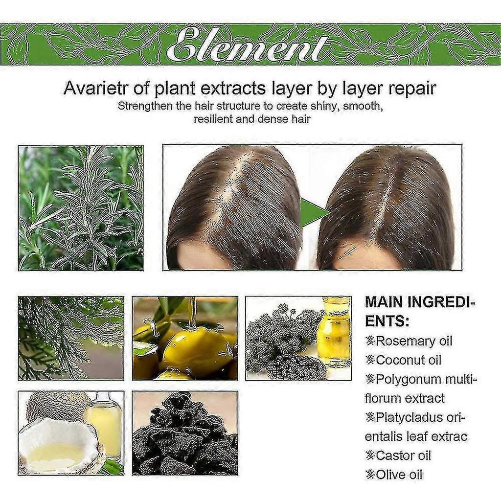 3pcs Rosemary Mint Scalp & Hair Strengthening Oil With Biotin & Essential Oils, Nourishing Treatment Split Ends And Dry Hair