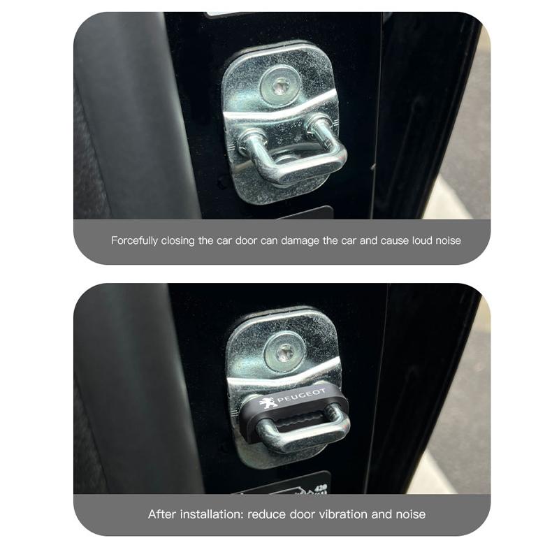 Car Door Shock Absorber Pad Door Lock Protection Gasket For Peugeot 206 308 208 207 3008 307 2008 508 407 5008 408 4008 Rifter.
