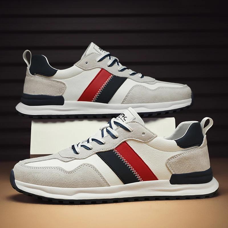 Fashion 2025 New Men's Shoes Casual Sneakers Men Wear-resistant Outdoor Forrest Gump Shoes For Men Jogging Leather Shoes