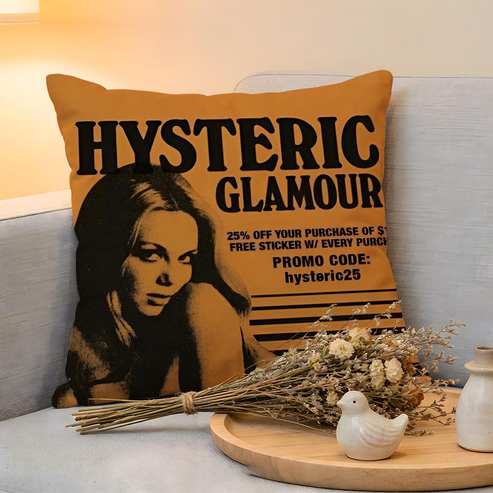 Cushion Cover Linen SkinFriendly Soft Decorative Case For Sofa Home Decor Cool HHysteric Glamour Girl Pillow cover