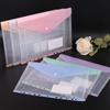 Transparent 11-Hole A4 Binder Pockets with Snap Button - Colored Document and Exam Paper Storage