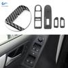 For VW Golf 6 MK6 2010 2011 2012 2013 Interior Window Lifter Switch Control Panel Cover Carbon Texture Inner Accessories Trim
