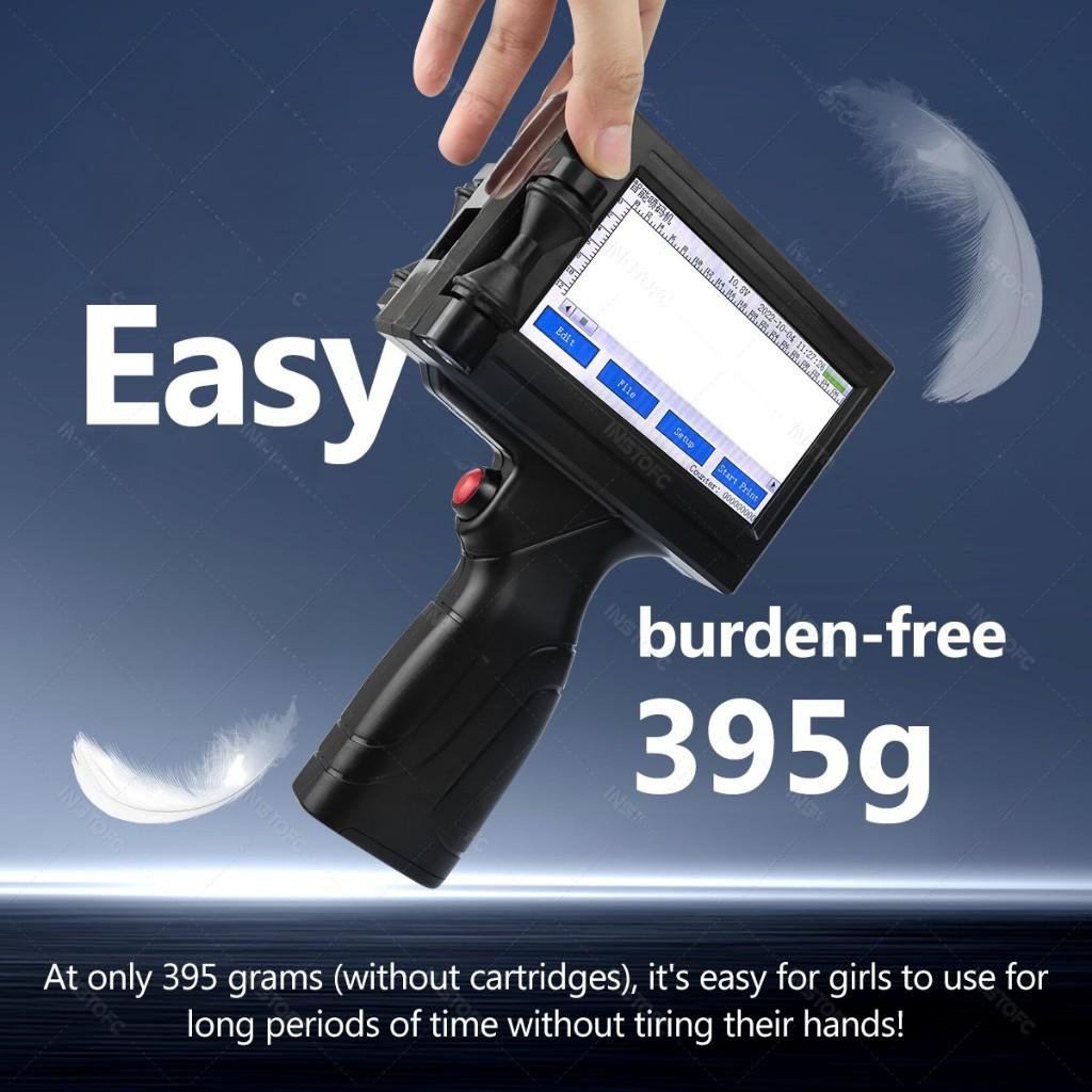 Ручной струйный принтер 600 dpi Высота печати распылением 2-12,7 мм Цифровая автоматическая кодировочная машина Портативная машина для этикеток