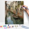 Digital oil painting kits featuring Venice gondola and canal landscape are ideal for professional art purposes and home wall decoration.