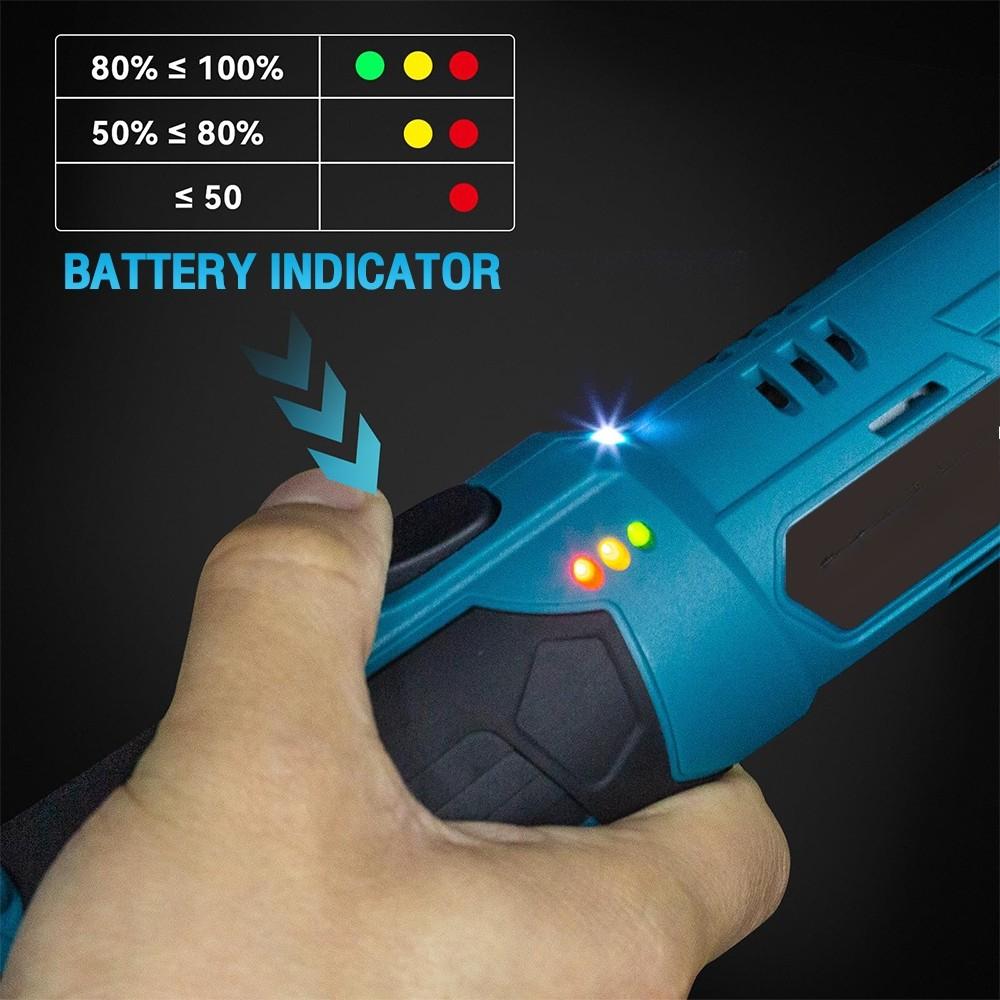 3/8" 12V Cordless Ratchet Wrench Electric Wrench Right Angle Wrench Drill Screwdriverl Screw Nut Repair Tool