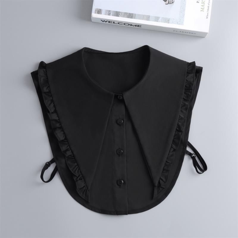 New Fake Victorian Stand Up Collar White Black Lace Collars Detachable For Women Blouse Lapel Shirt False Collar Woman
