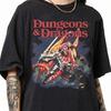 Футболка Dungeons and Dragons Comfort Colors, Винтажная футболка с графикой D&D, Ретро футболка для фэнтези-игр