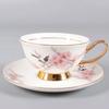 Европейская кофейная чашка с блюдцем Маленькая чашка для свежей воды Чайная чашка Британский послеобеденный чай Керамическая чашка из костяного фарфора Подарки Подарки на праздники