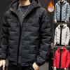 Осень и зима новая мужская теплая хлопковая куртка модная ветрозащитная куртка на молнии с капюшоном на открытом воздухе повседневная мужская зимняя утепленная хлопковая куртка плюс размер S-5XL