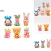 3rd Generation Winnie The Pooh Tiger Striped Pig Ear Toy Figure Doll Egg Decoration Plastic Model