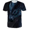 Round Neck Short Sleeve Streetwear Fly Dragon 3D T-shirt Men Women Printed Top Casual Couples Punk T Shirts