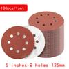 5inch 8 Hole 125mm Sanding Paper Set Screen Discs Woodworking Metal Grinding Disc Abrasive Polishing Tool 40/80/100/120/2000Grit