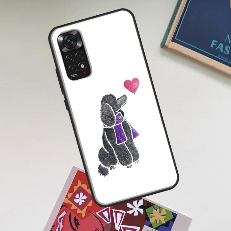 Cartoon Poodle Dog Case For Xiaomi Redmi Note 14 13 12 11 9 10 15 Pro Plus Redmi 15 15C 14C 13C 12C 10C Cover