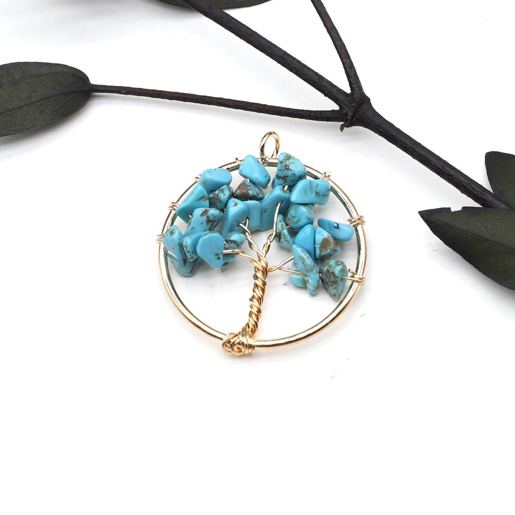 2 шт. небольшой кулон из натурального камня, Древо жизни, обмотка, кулон для изготовления ювелирных изделий, ожерелье, браслет, аксессуар