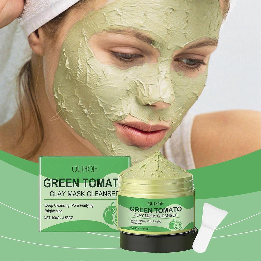Green Tomato Clay Face Mask Hydrating, Firming, Pore-Cleansing Peel-Off Mud Mask (All Skin Types)