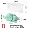Cartoon Small Elephant Silicone Candle Mold DIY Handmade Lying Crocodile Plaster Epoxy Resin Baking Molds for Home Decoration