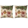 2 шт. Мягкая дакроновая наволочка 45x45 см Снеговик Наволочка Санта Клаус Диванная наволочка Спальня