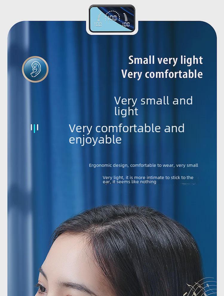 Bluetooth TWS-гарнитура с большим экраном: Беспроводные наушники-вкладыши V9 с двумя наушниками