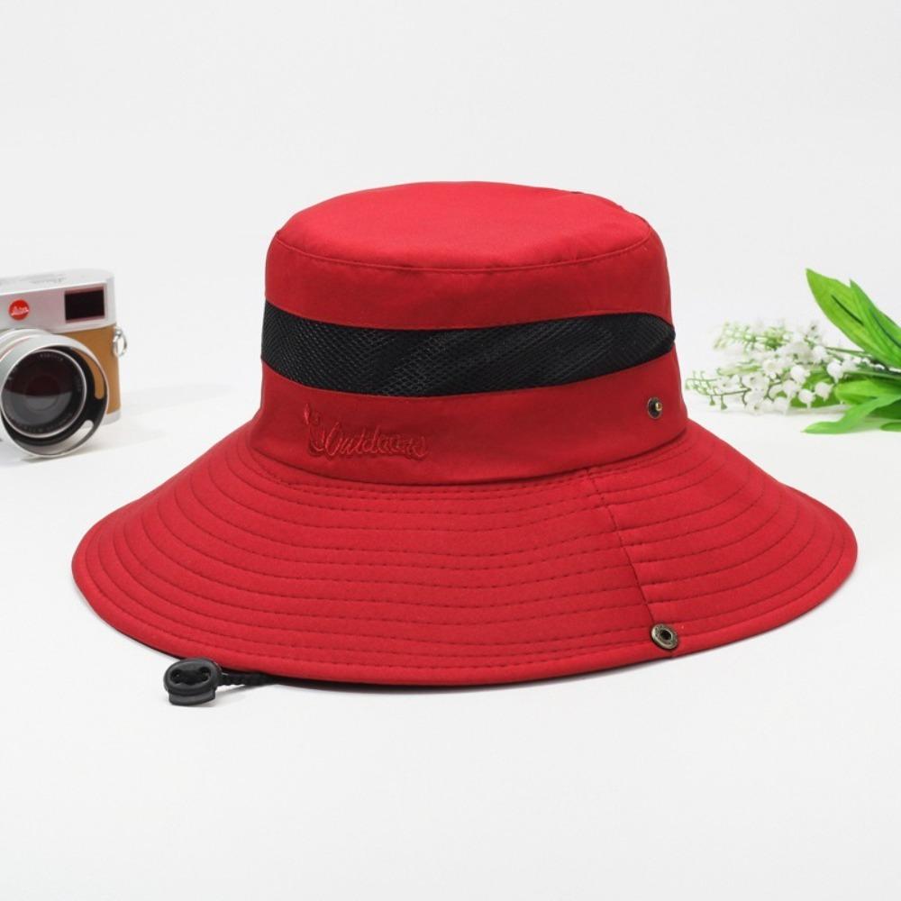 New Mesh Bucket Hat Anti-UV Adjustable Sunscreen Hat Waterproof Breathable Fishing Cap Gift