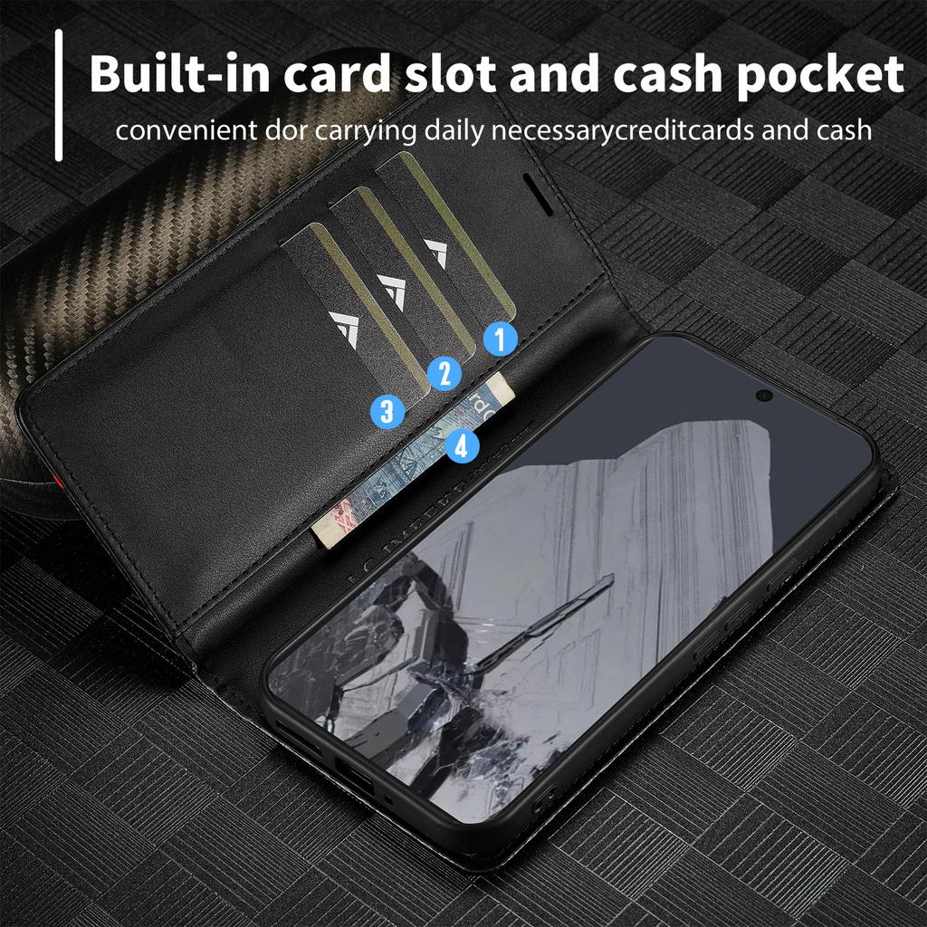 For Honor X60 Pro 5G/Honor X9c 5G Wallet Case Leather Phone Cover Stand with Curved Line Design
