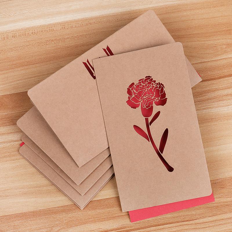 Вырезанные цветы в форме сердца на День святого Валентина Поздравительная открытка на День матери с конвертом Подарочная карта Приглашение на день рождения Принадлежности для свадебных торжеств