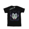 Disney Girls Maleficent Cropped Head Cotton T-Shirt