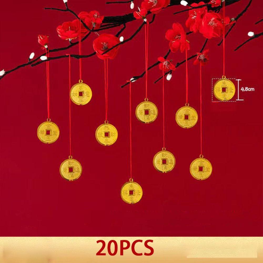 6/20/30 шт. Весенний фестиваль Мини Красный Фонарь Подвесной Орнамент Дракон Новогодний Декор