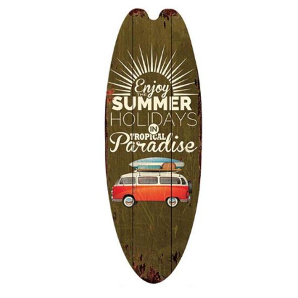 Exquisite Printing Marine Steering Wall Board Cool Wooden Surfboard Wooden Sign   Wall Ornament