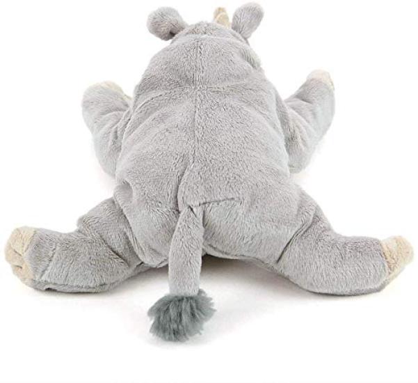 Calorata White Rhino Plush Toy Realistic Animal Toy Doll Gift Present Birthday Christmas Present (Reclining Series/Soft Touch) (Twice Tested) /