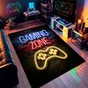 Neon Game Carpet Cyberpunk Gaming Room Soundproof Home Decoration Floor Mat Video Game Controller Foot Mat