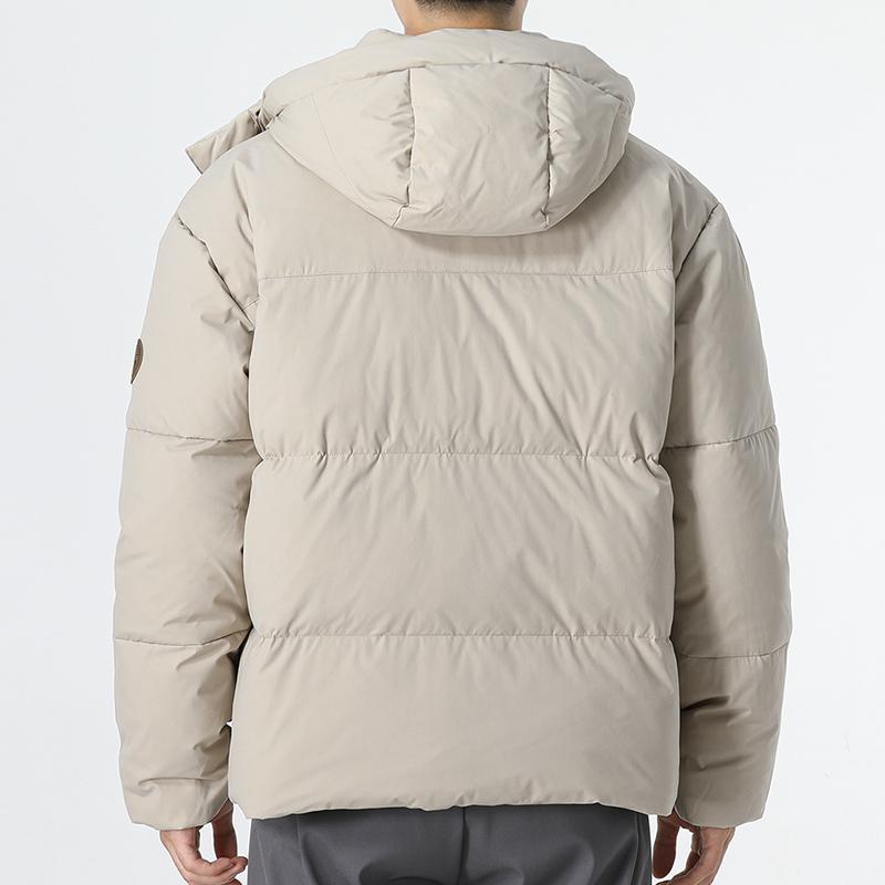 Timberland Af Dwr Goose Eye Recycled Down Jacket Solid Color Hooded Down Coat Winter Men Jacket Gray-Brown A5RFG-CY2