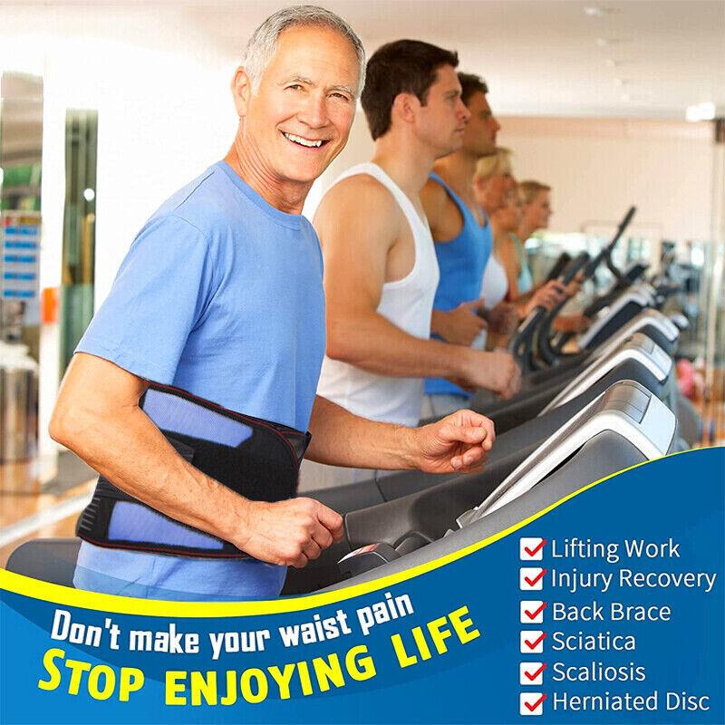 Обезболивающий пояс, поддерживающий пояс для нижней части спины, регулируемый тренажер для талии, триммер с двойной застежкой, поясничный поддерживающий бандаж