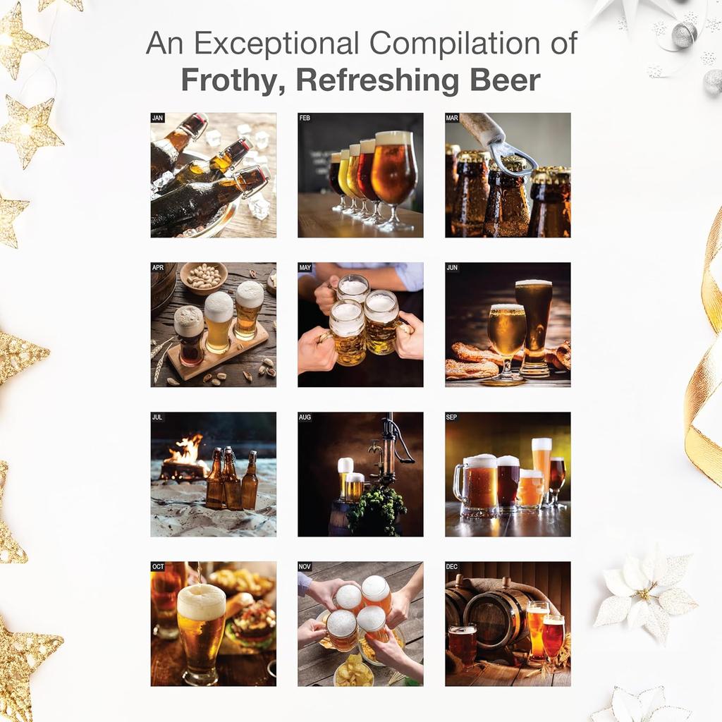 RED EMBER A Year in Beer 2026 Wall Calendar 12 Month | 12" x 24" Open | Thick & Sturdy Paper | Holiday Gift | Calendar 2026
