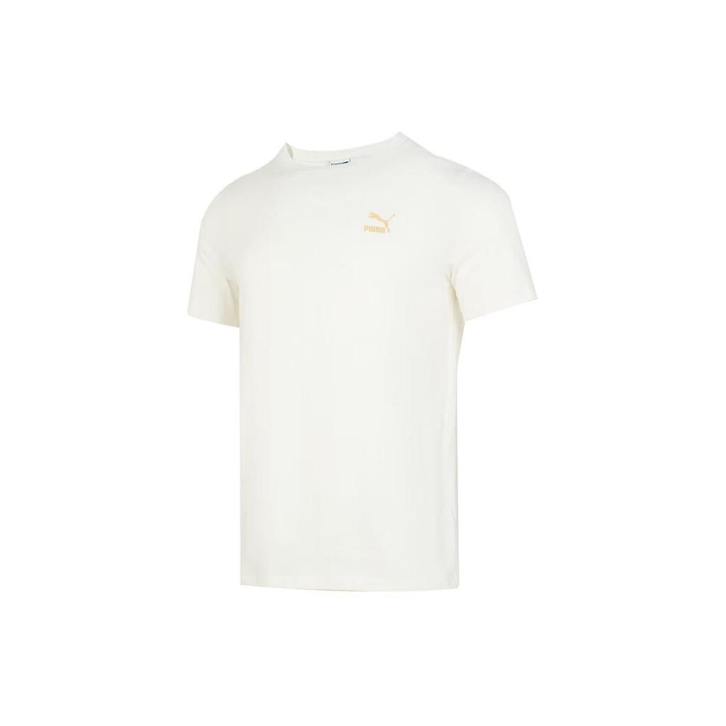 PUMA T Shirts Unisex White Crew Neck Moderate Straight Fit 682344-65